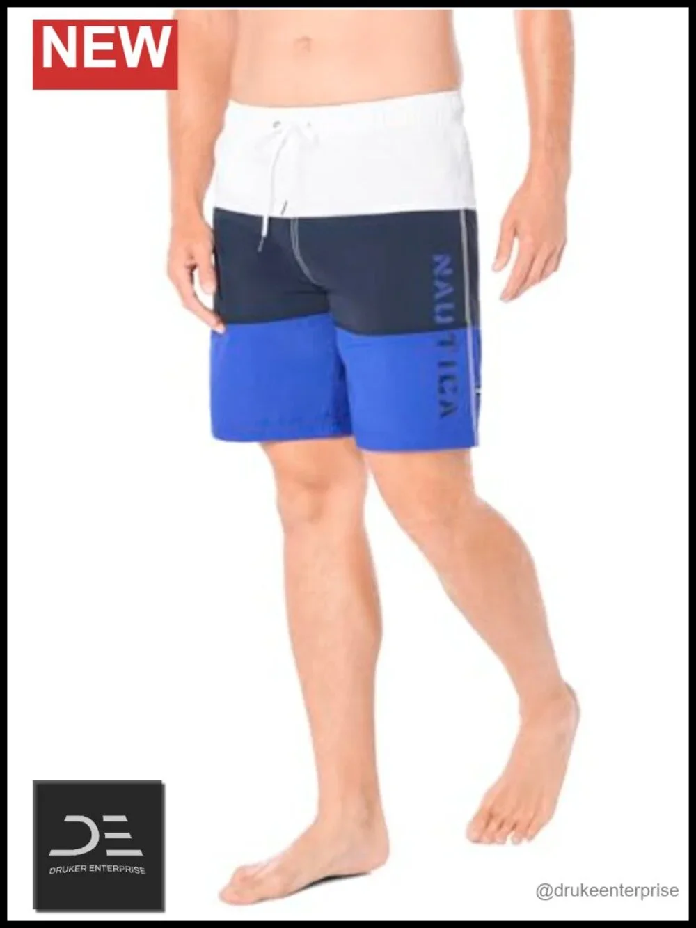 Quick Dry Classic Logo Tri-Block Swim Trunk
